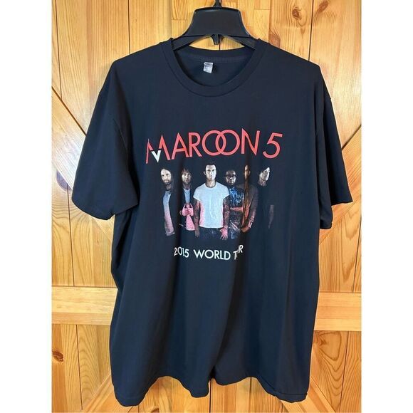 Maroon 5 2015 World Tour T Shirt Size 2X American Apparel (8033) - Picture 1 of 5